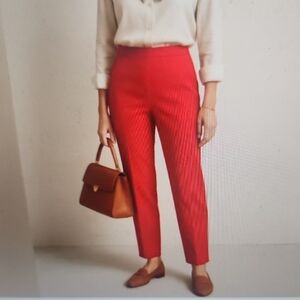 Piazza Sempione Vibrant Red Cropped Pants Size 46 US 10